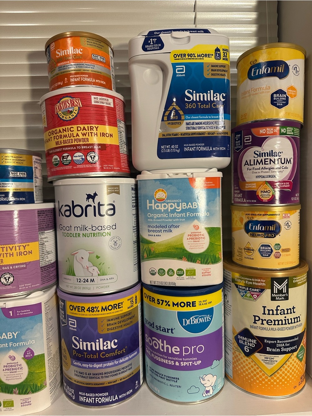 EMPTY lot of 10 baby containers bottlesreuse reborn baby Cans Tins